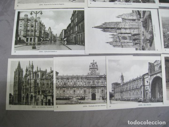 Postales: LEON. LOTE 10 POSTALES ORIGINALES - Foto 4