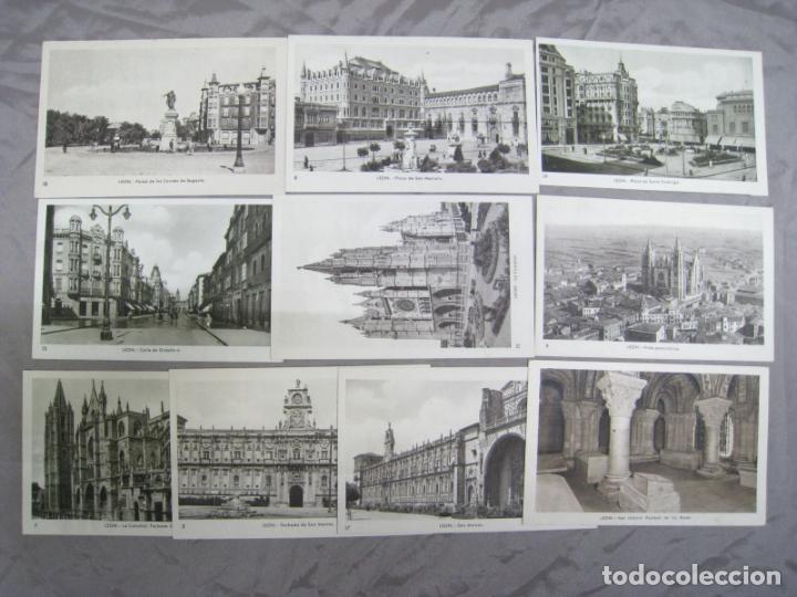Postales: LEON. LOTE 10 POSTALES ORIGINALES - Foto 1