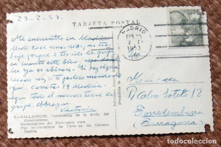 Postales: VALLADOLID - AV. DEL GENERALISIMO - Foto 2