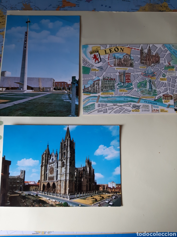 Postales: LEON SANTUARIO CATEDRAL MAPA - Foto 1