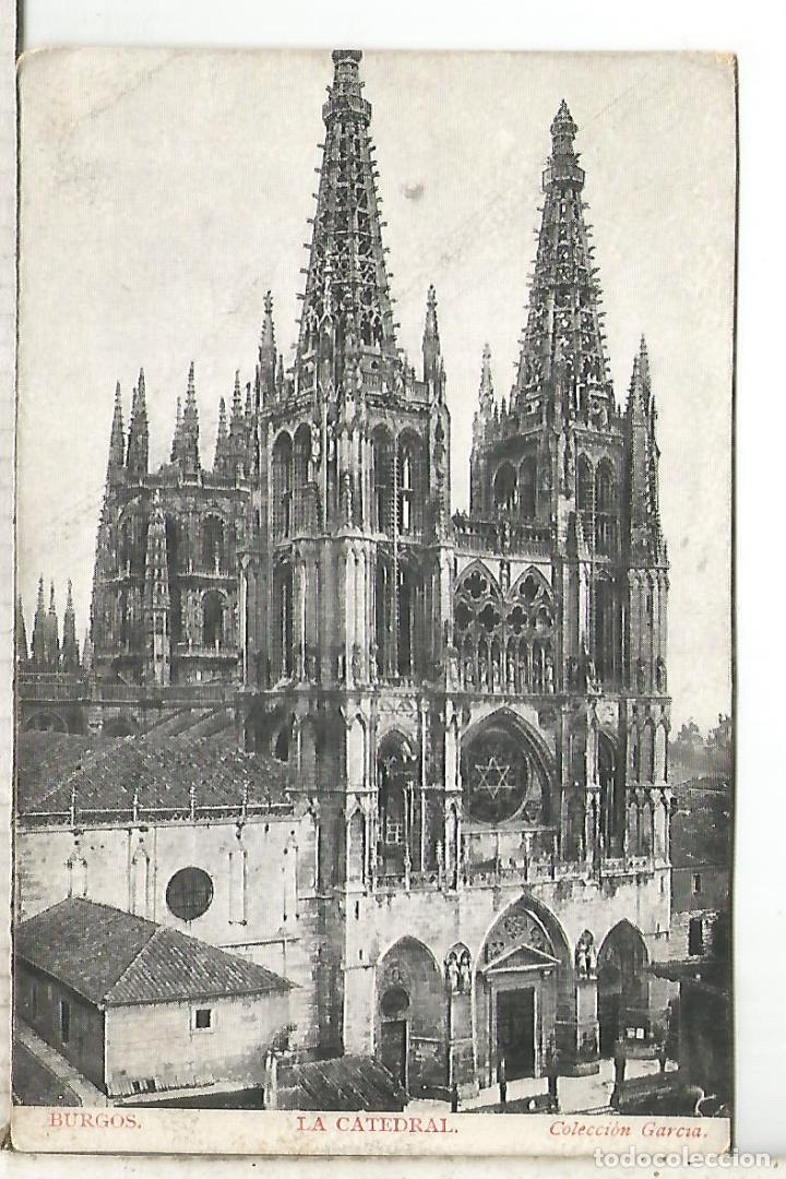 Postales: BURGOS CATEDRAL ESCRITA 1908 - Foto 1