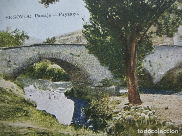 Postales: SEGOVIA-PAISAJE-MAPA-PUBLICIDAD JUNTA DE TURISMO-POSTAL ANTIGUA-(71.941)