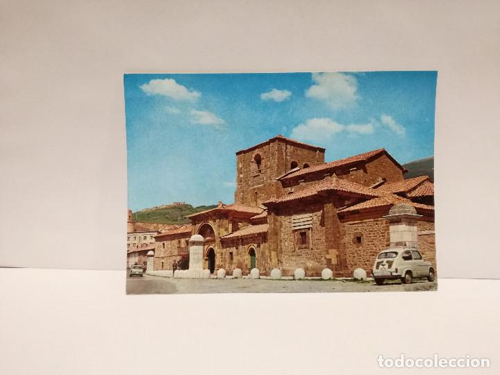 Postales: POSTAL N&ordm; 180 - CASTILLA LEON - LEON, COLEGIATA ARBAS, PUERTO PAJARES - ED. 1974