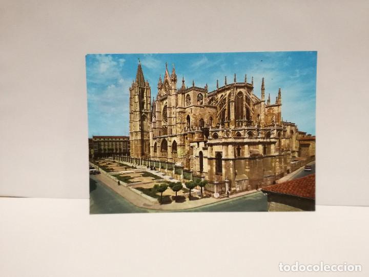Postales: POSTAL N&ordm; 2015 - CASTILLA LEON - LEON, CATEDRAL - ED. ARRIBAS 1965