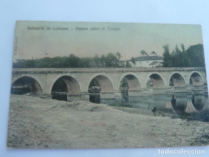 Postales: BALNEARIO DE LEDESMA. PUENTE SOBRE EL TERMES