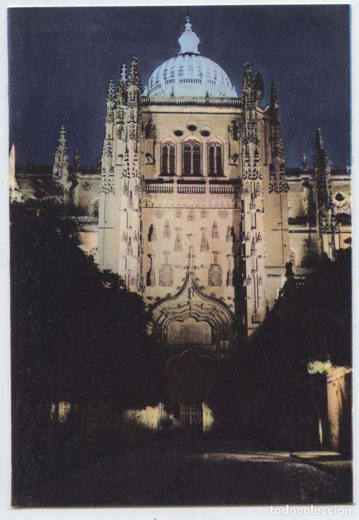 Postales: N&ordm; 26-SALAMANCA. Fachada Catedral vieja, de noche. Sin circular. Ed. SALVADOR BARRUEZO