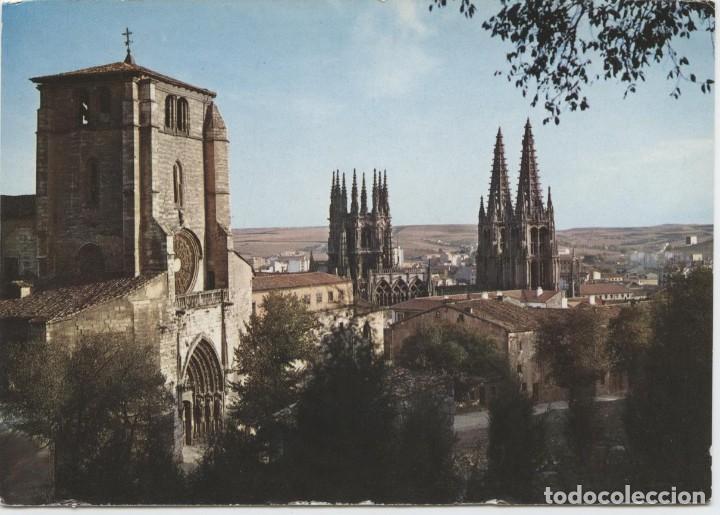 Postales: N&ordm; 2.030-BURGOS. Iglesia de San Esteban y Catedral. Sin circular. EDICIONES ARRIBAS