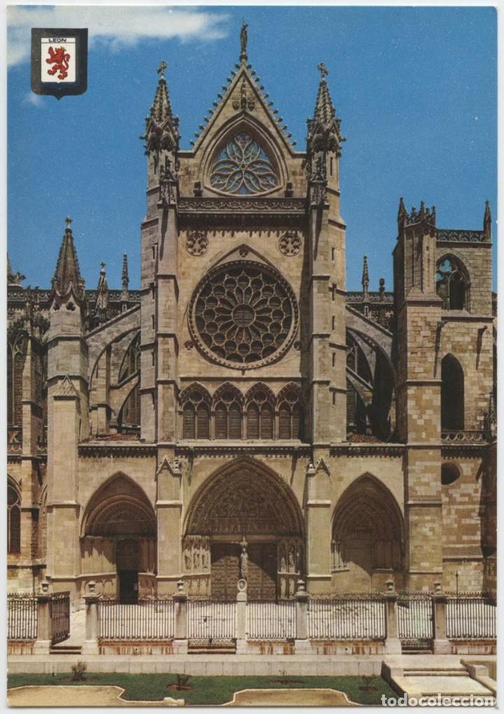 Postales: N&ordm; 20-LE&Oacute;N. Catedral. Fachada lateral. Sin circular. Ed. A. SUBIRATS CASANOVAS