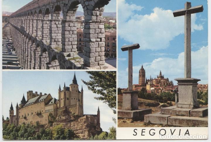 Postales: N&ordm; 62-SEGOVIA. Detalles de la ciudad. Circulada en 1966. Ed. GARC&Iacute;A GARRABELLA