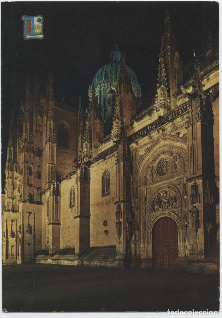 Postales: N&ordm; 19-SALAMANCA. Catedral Nueva. Vista nocturna. Sin circular. Ed. PERGAMINO