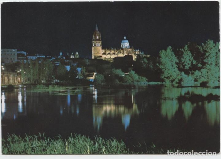 Postales: N&ordm; 54-SALAMANCA. Vista parcial nocturna. Sin circular. Ed. MANIPEL