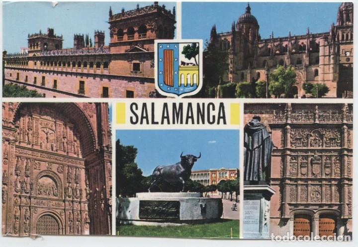 Postales: N&ordm; 60-SALAMANCA. Palacio de Monterrey. Catedral Nueva. Sin circular. Ed. SALVADOR BARRUECO