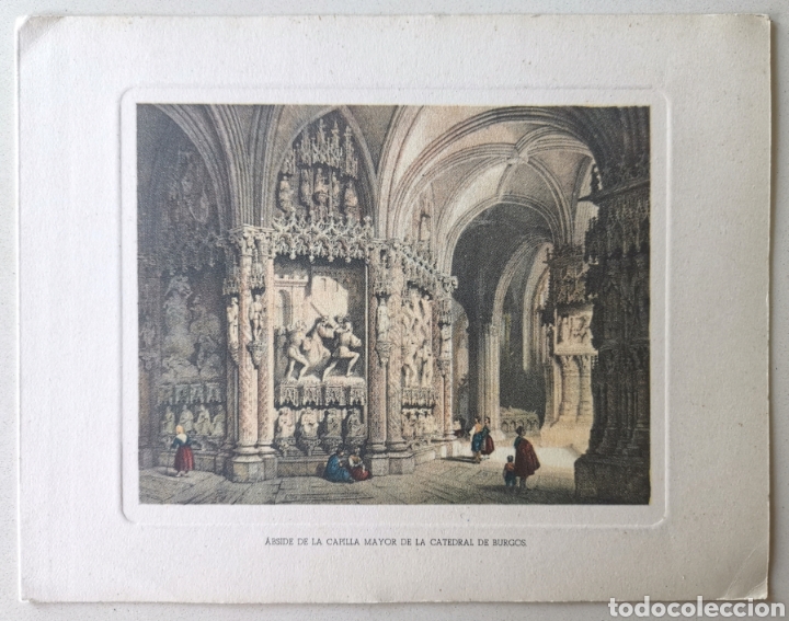 Postales: Antigua Tarjeta Felicitaci&oacute;n Abside de la Capilla Mayor de la Catedral de Burgos - Banco de Bilbao