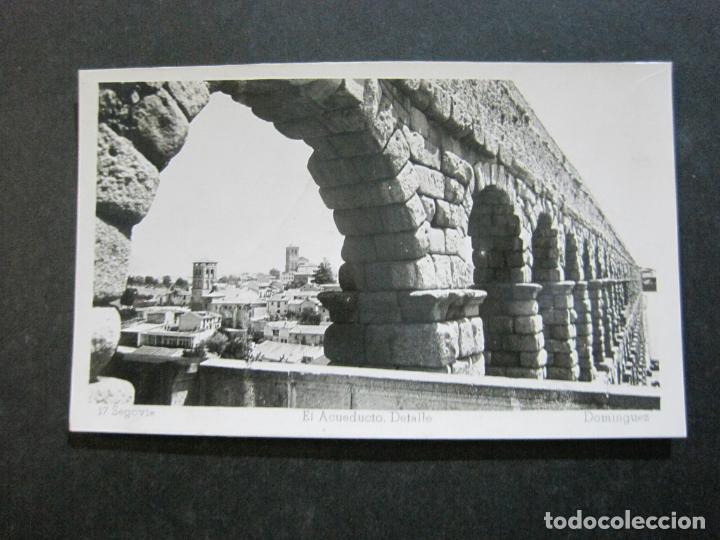 Postales: SEGOVIA-ACUEDUCTO-DETALLE-DOMINGUEZ FOTOGRAFICA-17-POSTAL ANTIGUA-VER FOTOS-(73.627)