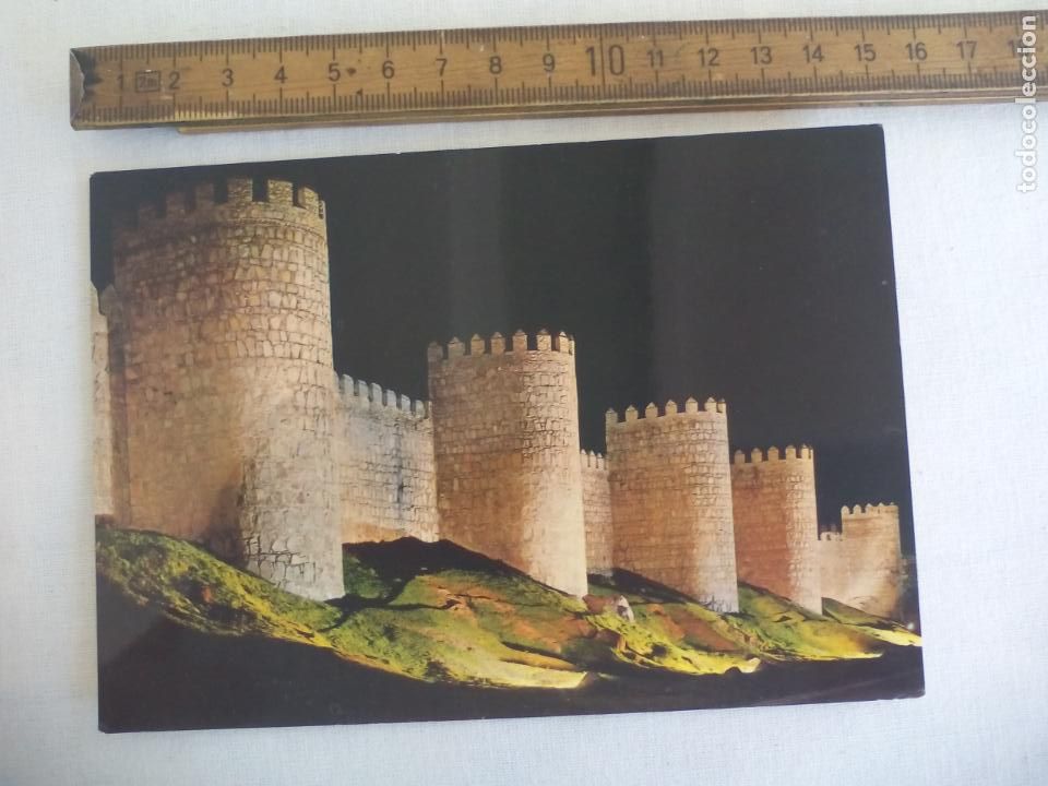 Postales: POSTAL . AVILA.N&ordm; 32 ASPECTO NOCTURNO DE LAS MURALLAS. SIN CIRCULAR. POSTCARD