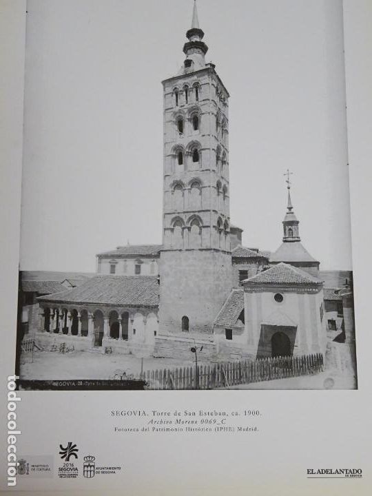 Postales: L&Aacute;MINA DE SEGOVIA CON ANTIGUA FOTO DE LA TORRE DE SAN ESTEBAN A&Ntilde;O 1900 APROX