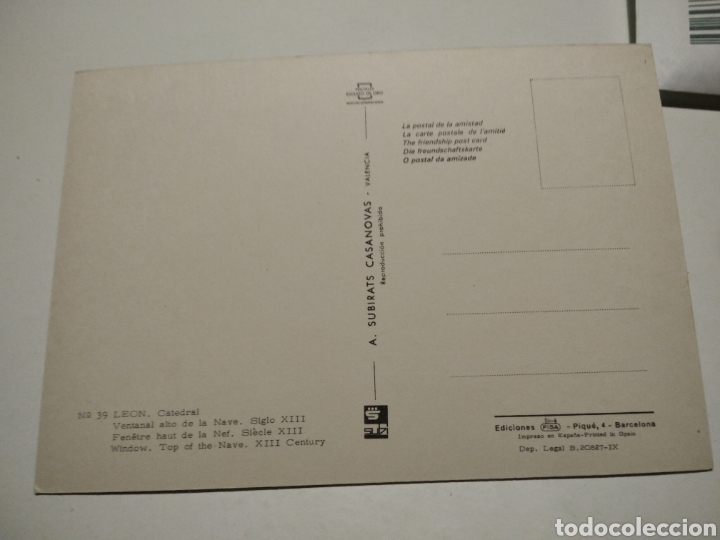 Postales: Le&oacute;n Catedral vidrieras Postal - Foto 2