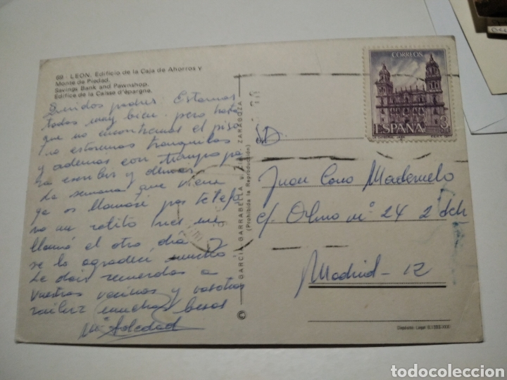 Postales: Postal Le&oacute;n edificio de la caja de ahorros y monte de piedad - Foto 2