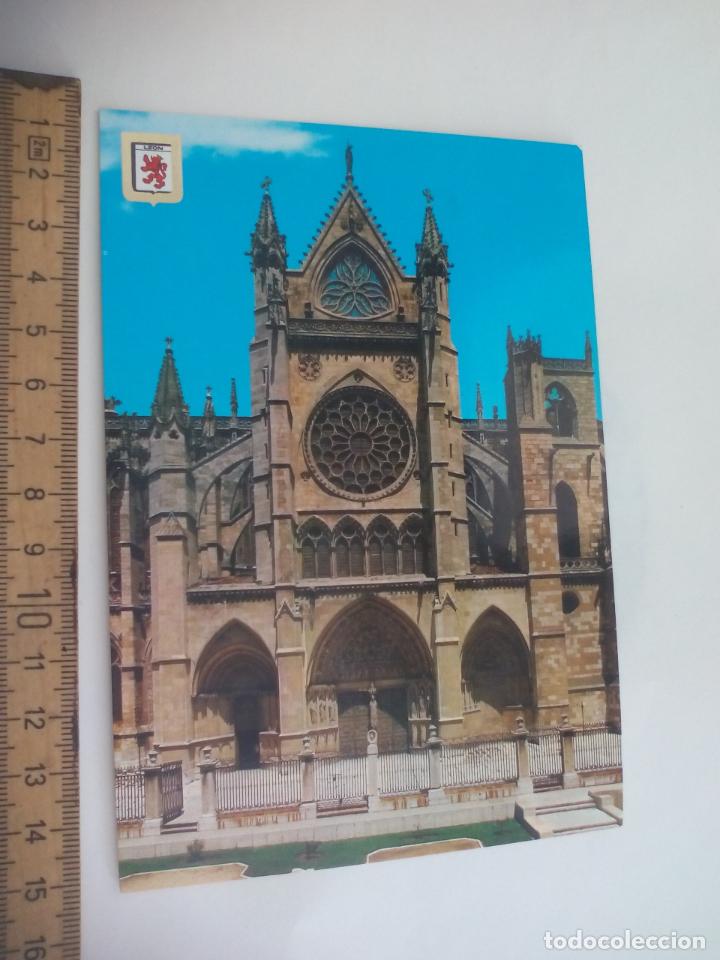 Postales: POSTAL. N&ordm; 20. LEON, CATEDRAL, FACHADA LATERAL. ESCUDO DE ORO. SIN CIRCULAR. POST CARD