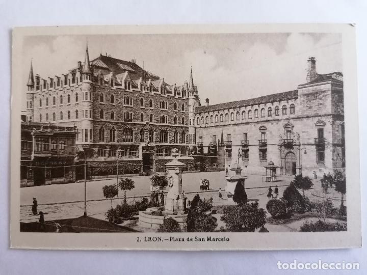 Postales: POSTAL LEON, PLAZA DE SAN MARCELO - Foto 1