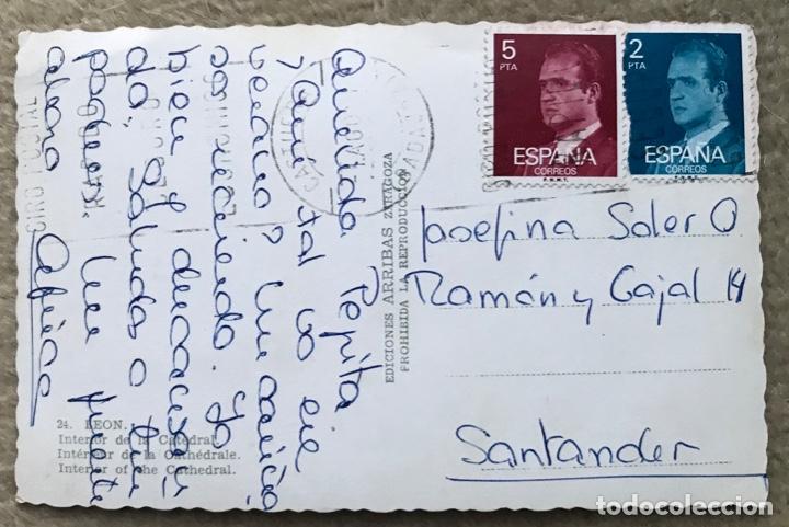 Postales: Le&oacute;n - Interior de la catedral - Postal Ediciones Arribas - Foto 2