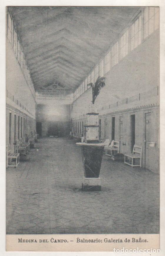 Postales: Medina del Campo. Balneario Galer&iacute;a de Ba&ntilde;os. Papeler&iacute;a Ricardo Sendino. Casa Luis Saus.