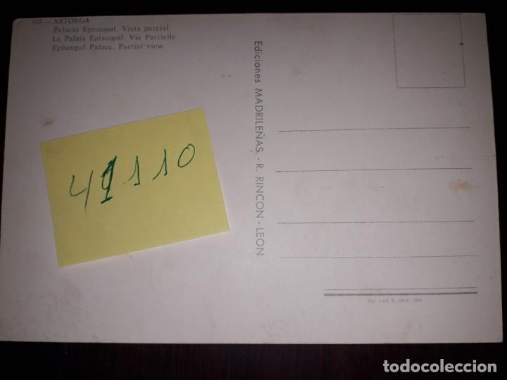 Postales: N&ordm; 41110 POSTAL ASTORGA LEON PALACIO EPISCOPAL - Foto 2