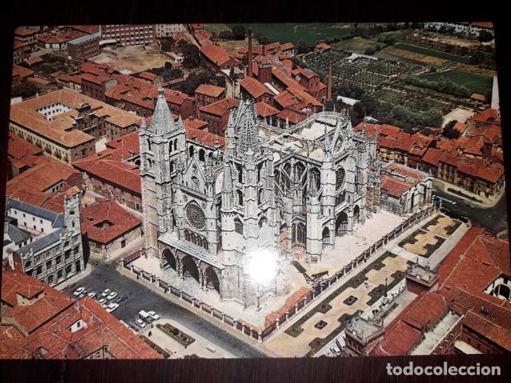 Postales: N&ordm; 41118 POSTAL LEON CATEDRAL VISTA AEREA