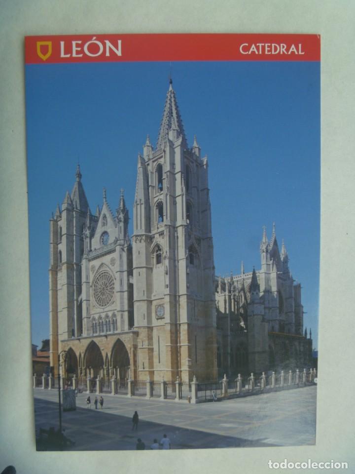 Postales: POSTAL DE LEON : CATEDRAL - Foto 1