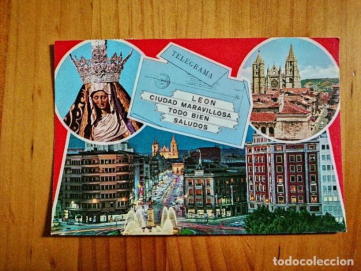 Postales: POSTAL - LE&Oacute;N - BELLEZAS DE LA CIUDAD. - Foto 1