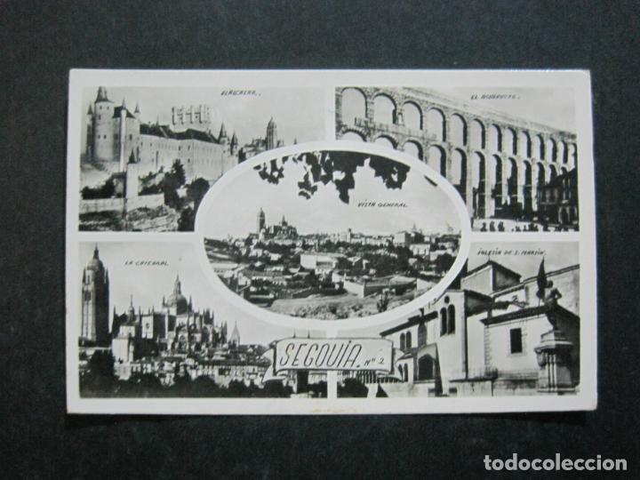 Postales: SEGOVIA-ALCAZAR-ACUEDUCTO-CATEDRAL-VISTA GENERAL-IGLESIA-FOTOGRAFICA-HAE-POSTAL ANTIGUA-(76.298)
