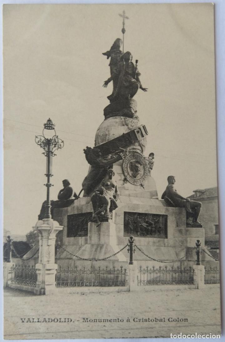 Postales: VALLADOLID MONUMENTO A CRISTOBAL COLON - Foto 1