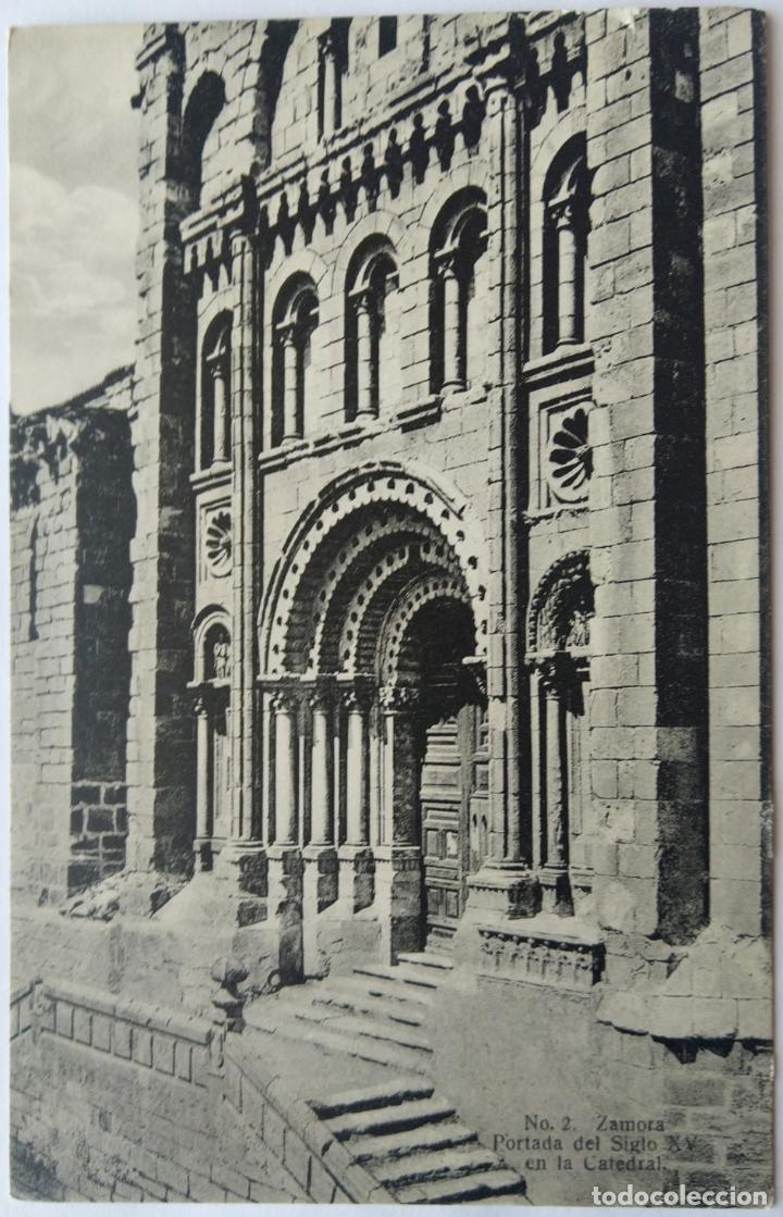 Postales: ZAMORA PORTADA DE LA CATEDRAL - Foto 1