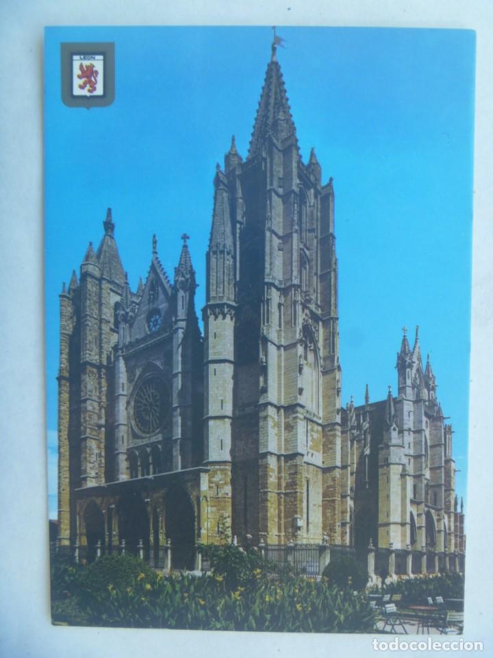 Postales: POSTAL DE LEON : CATEDRAL. VISTA GENERAL