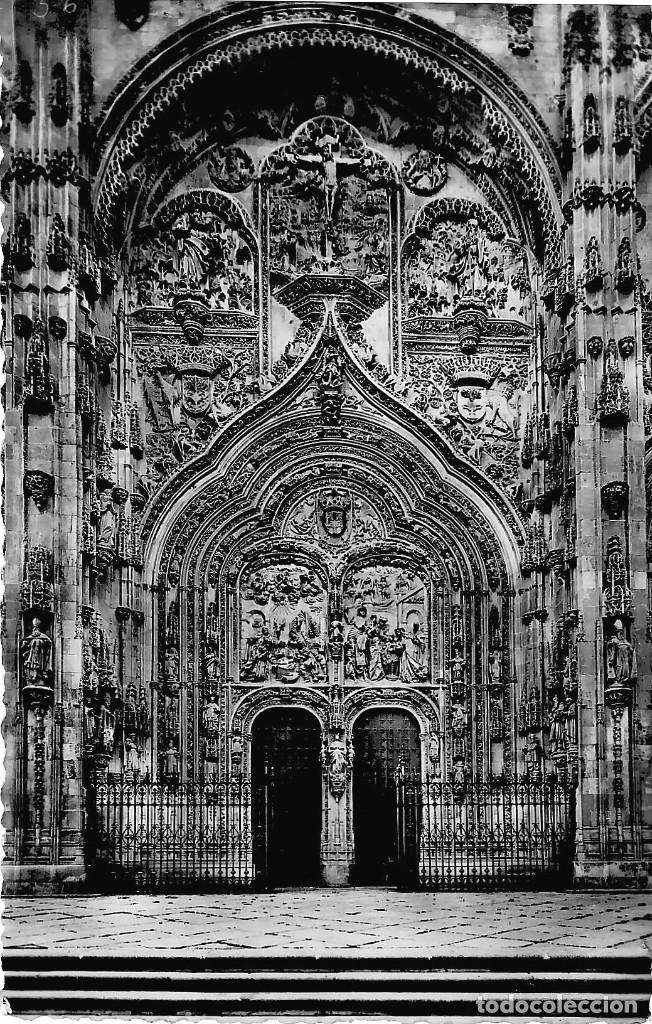 Postales: N&ordm; 56-SALAMANCA. Catedral Nueva: Puerta de Poniente. Sin circular. ED. HELIOTIPIA ART&Iacute;STICA ESPA&Ntilde;OLA