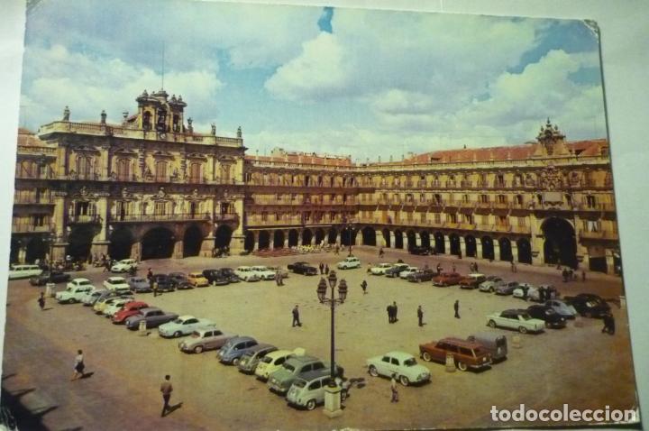 Postales: postal salamanca.-pl.mayor coches cm
