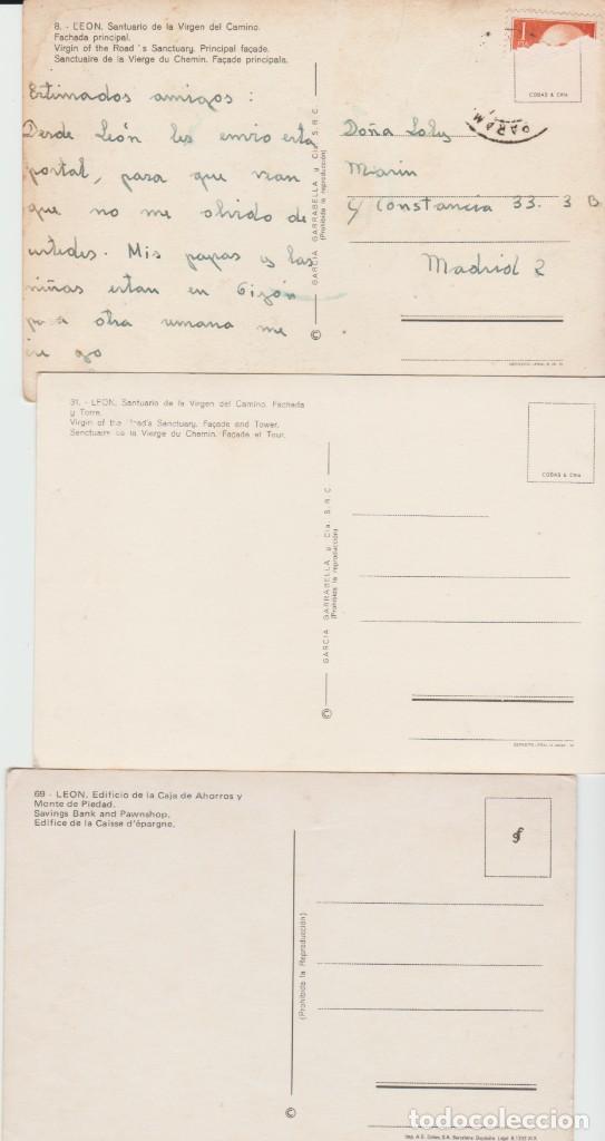 Postales: LOTE TRES POSTALES, LEON. - Foto 2