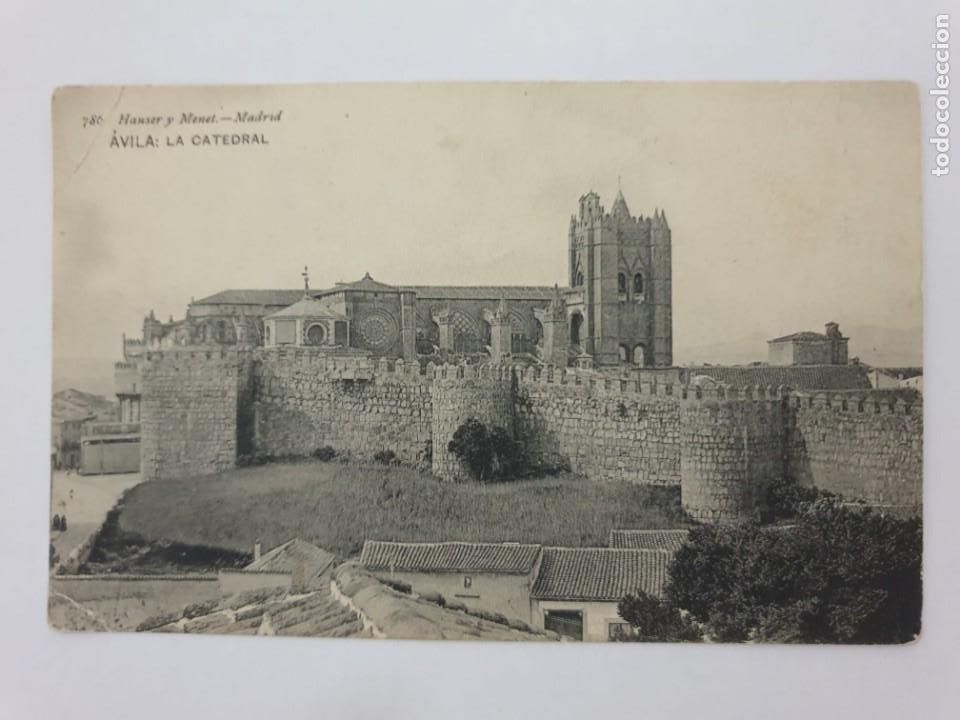 Postales: Postal Avila. La catedral. Hauser y Menet 1906