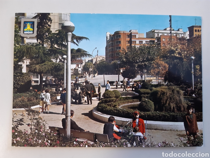 Postales: Lote de 2 postales Miranda de Ebro a&ntilde;os 1967 y 1968 Plaza de Prim y Avda Generalisimo parque Calvo S