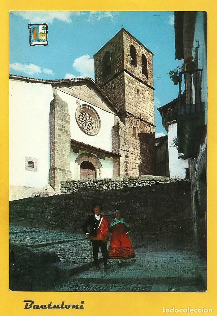 Postales: Candelario. Iglesia y trajes t&iacute;picos
