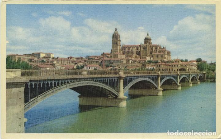 Postales: N&ordm; 2-SALAMANCA. Puente Nuevo y vista parcial. Sin circular. ED. HELIOTIPIA ART&Iacute;STICA ESPA&Ntilde;OLA