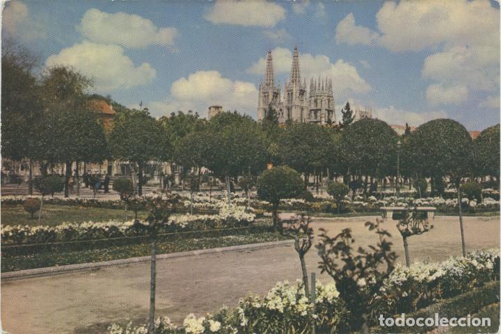 Postales: N&ordm; 16-BURGOS. Jardines de la Plaza del Dr. Albi&ntilde;ana. 1962. EDICI&Oacute;N ARVEL