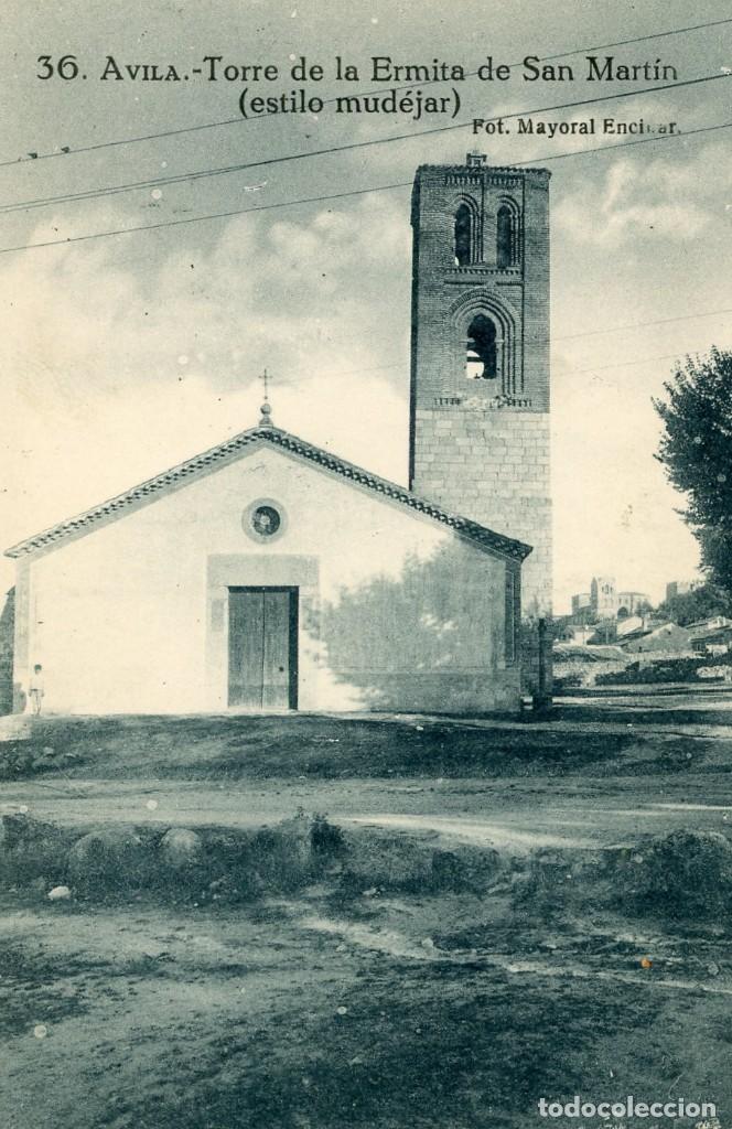 Postales: POSTAL. AVILA. TORRE ERMITA SAN MARTIN MUDEJAR. 36. FOTO MAYORAL ENCINAR. SC