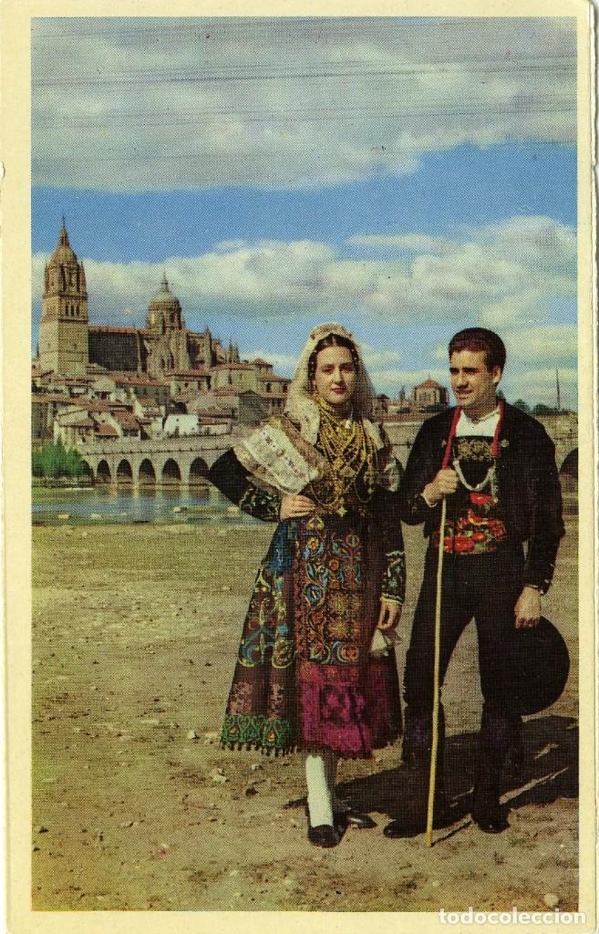 Postales: N&ordm; 8-SALAMANCA. Pareja de charros. Sin circular. ED. HELIOTIPIA ART&Iacute;STICA ESPA&Ntilde;OLA