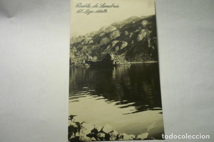 Postales: postal puebla de sanabria.-el lago detalle