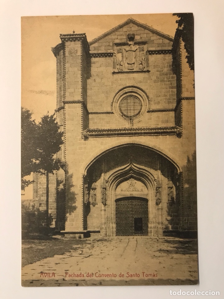 Postales: AVILA, Postal Fachada del Convento de Santo Tomas. Edicion A. Medrano (h.1920?) S/C