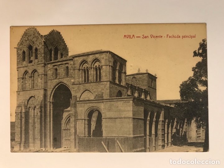Postales: AVILA, Postal San Vicente. Fachada principal. Edicion A. Medrano (h.1920?) S/C