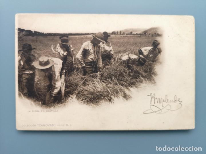 Postcards: POSTAL COLECCION CANOVAS SERIE D 3 LA SIEGA EN CASTILLA TIPOS CASTELLANOS CAMPESINOS REV SIN DIVIDIR
