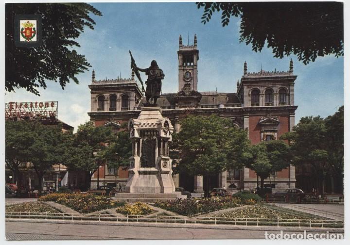 Postales: N&ordm; 22-VALLADOLID. Ayuntamiento y monumento al Conde D. Pedro Ansurez. Sin circular. ED. A. SUBIRATS