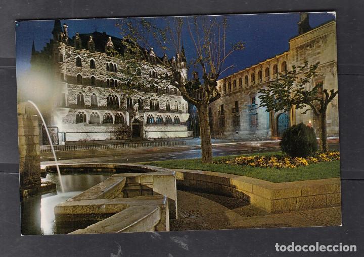 Postales: 95 LEON. PLAZA DE SAN MARCELO. CASA DE BOTINES Y DIPUTACION PROVINCIAL
